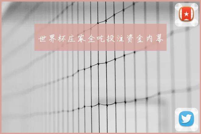 世界杯庄家全吃投注资金内幕